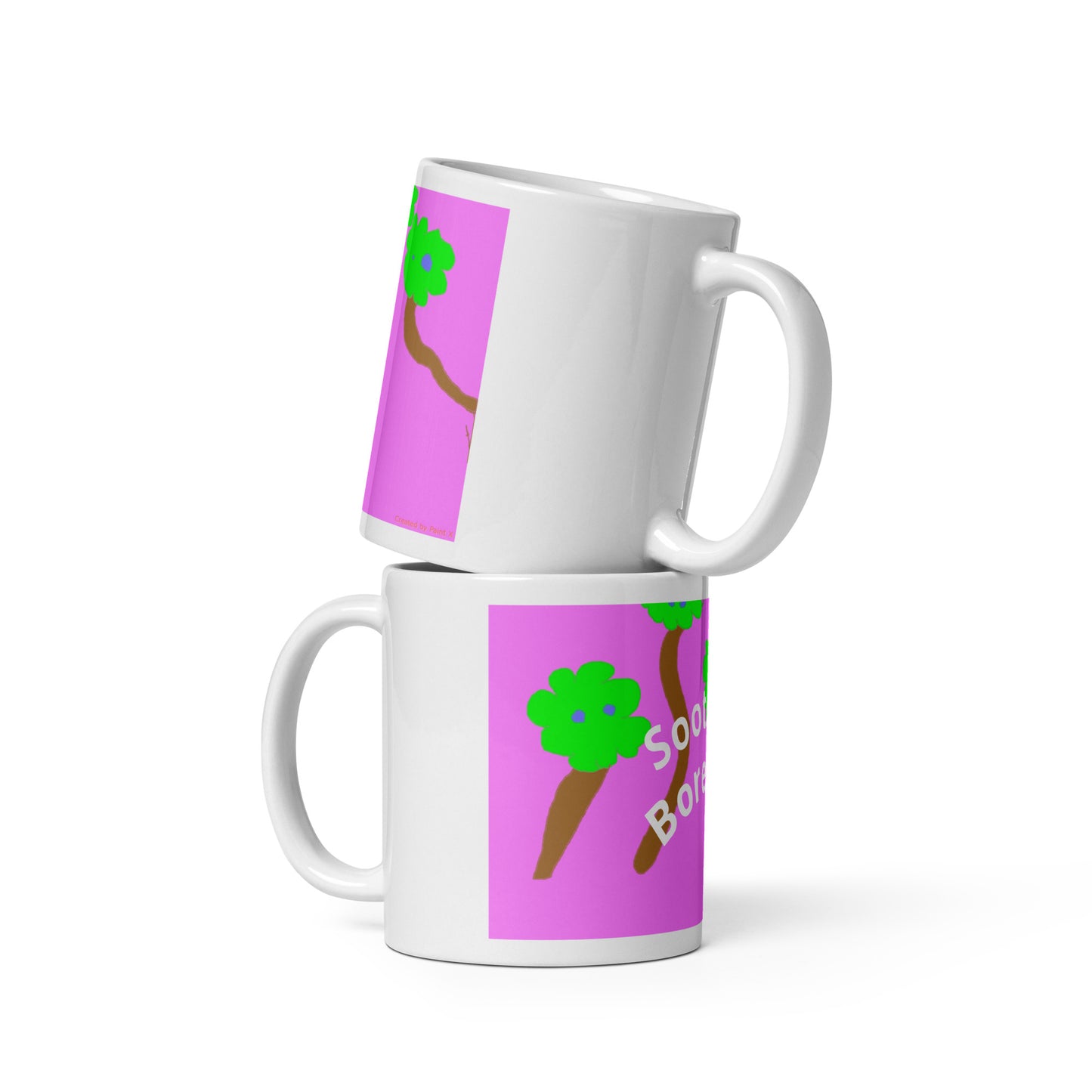 White glossy mug
