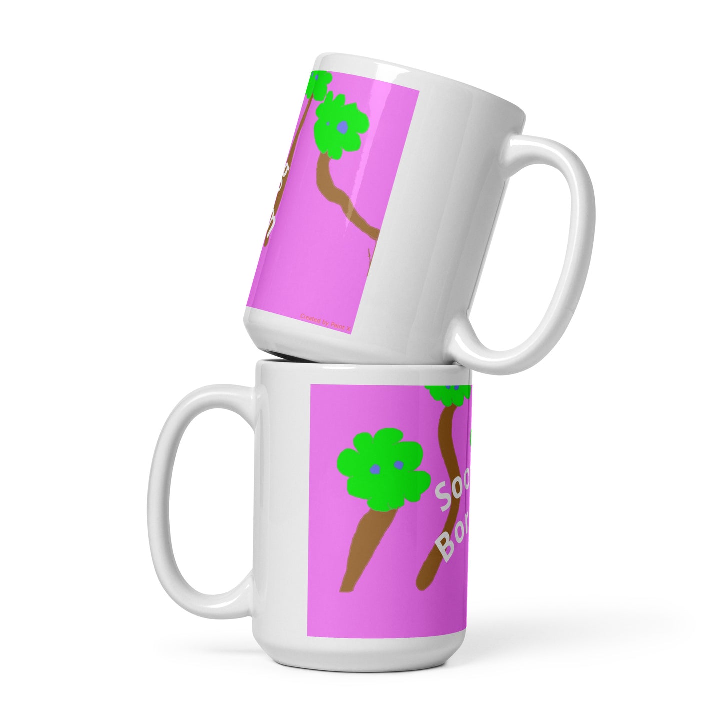 White glossy mug
